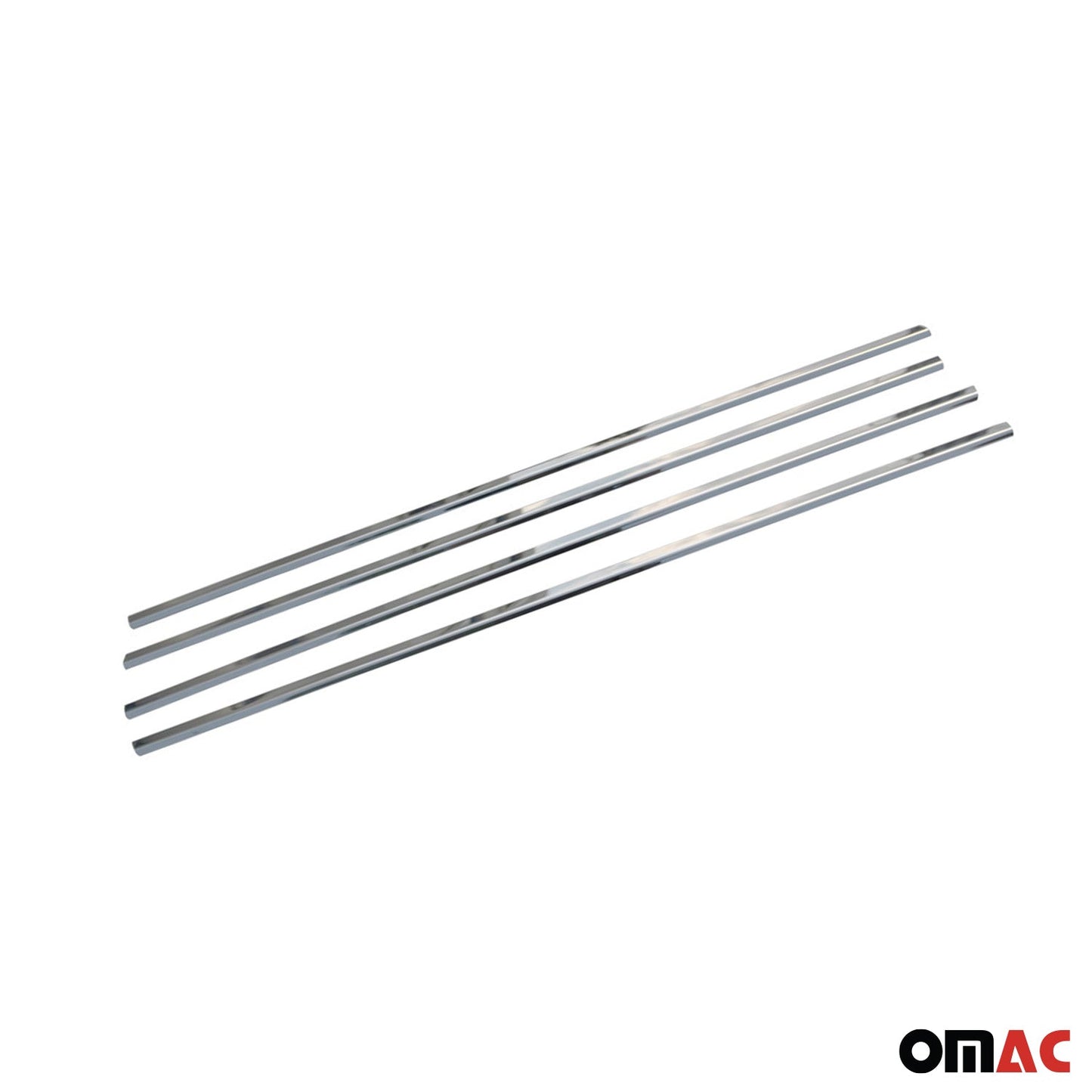 Benzi decorative pentru geamuri pentru Toyota Corolla 2007-13 sedan, oțel inoxidabil, set 4 piese
