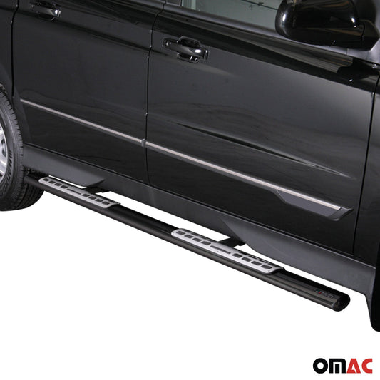 Stahl Schwellerrohre Trittbretter für Ssangyong Actyon Sports 2012-2018 Schwarz