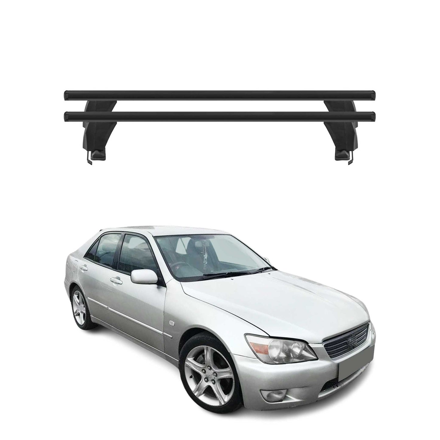Menabo Dachträger Grundtäger für Lexus IS XE10 1998-2005 50kg Alu Schwarz 2 tlg