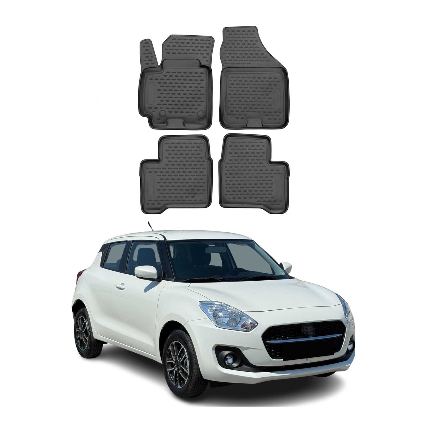 2017-2023 Suzuki Swift Fußmatten TPE Schwarz 4 tlg