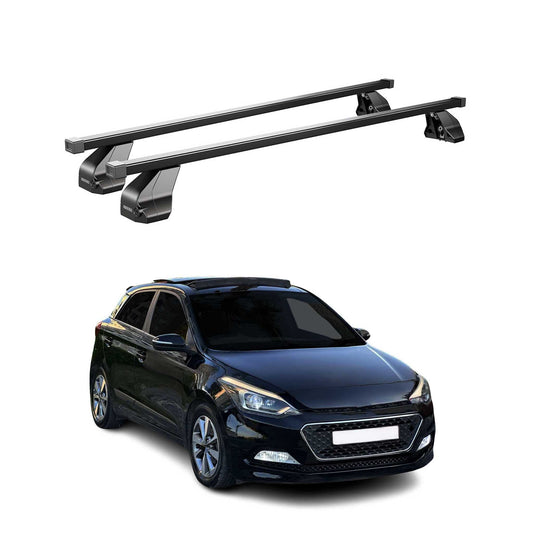 Menabo Dachträger Grundtäger für Hyundai i20 2014-2020 75kg Stahl Schwarz 2 tlg
