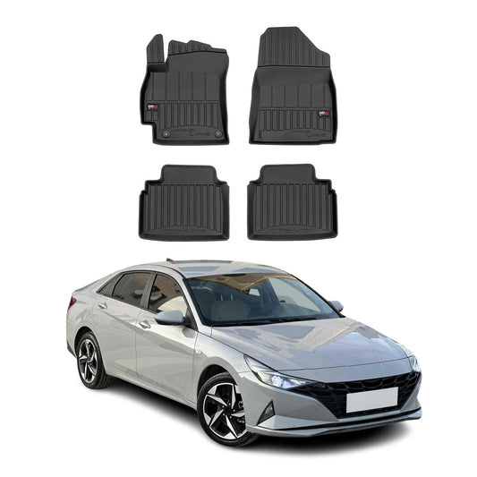 Covorașe auto Hyundai Elantra Sedan 2021-2025, TPE, negre, set 4 piese