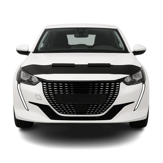 Haubenbra Steinschlagschutz Bonnet Bra für Peugeot 208 2020-2025 Schwarz Halb