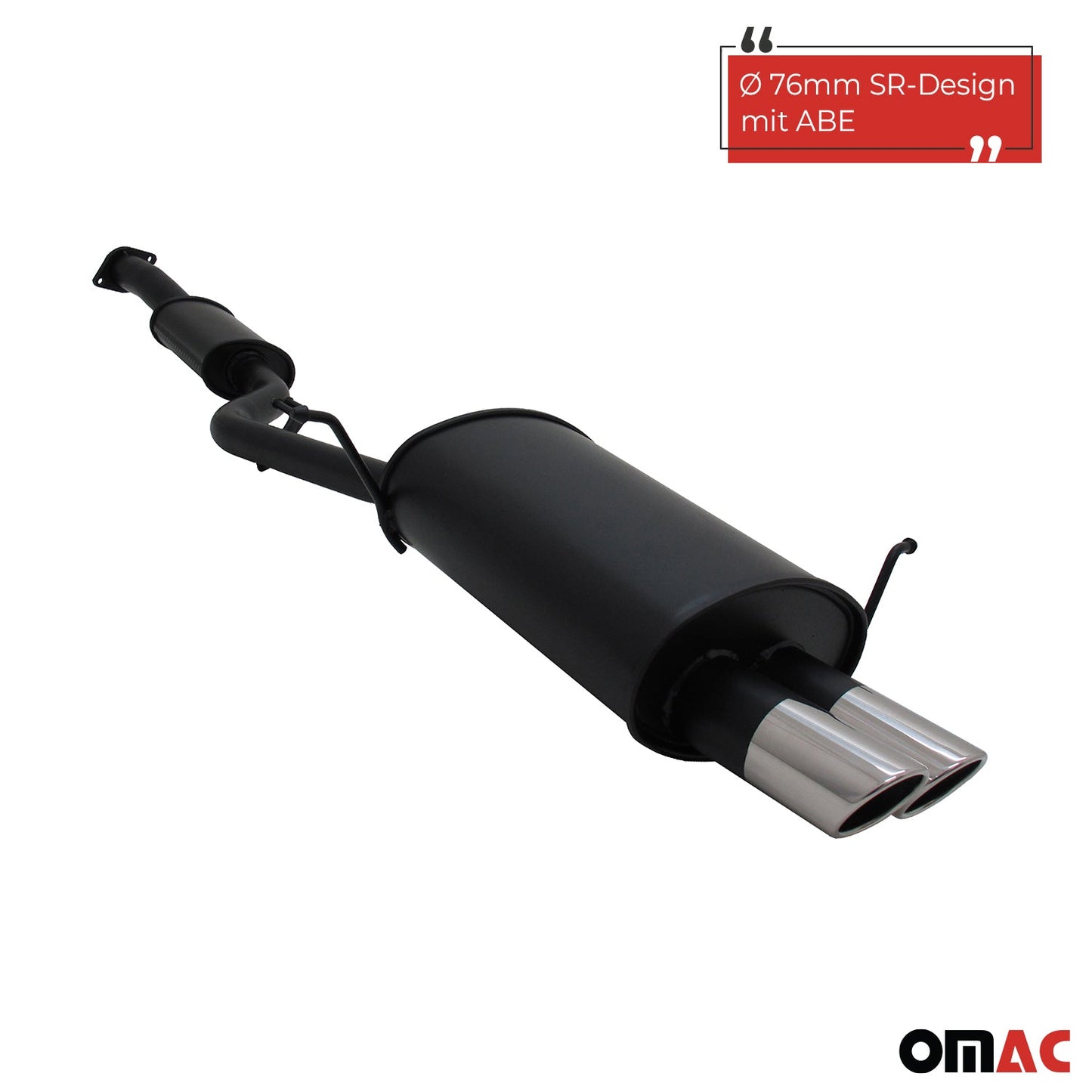 Novus Sportauspuff für BMW E36 Compact 318Ti 2x76mm SR-Design  mit ABE