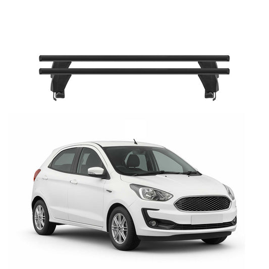 Menabo Dachträger Grundtäger für Ford Ka+ 2016-2020 50kg Aluminium Schwarz 2 tlg