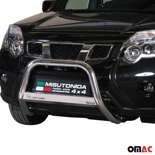 Frontbügel Frontschutzbügel für Nissan X-Trail 2011-2014 ø63mm Stahl Silber