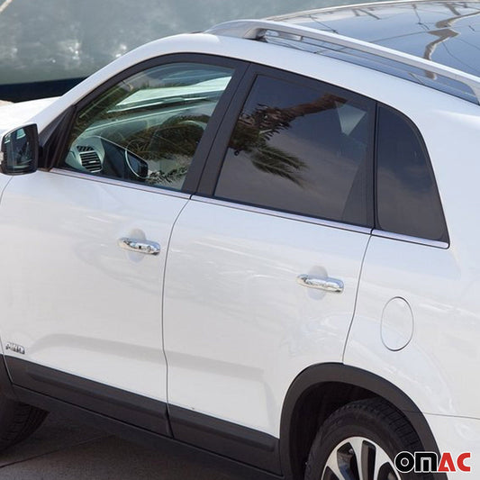 Benzi decorative pentru geamuri Kia Sorento 2012-2017, oțel inoxidabil cromat, 6 bucăți