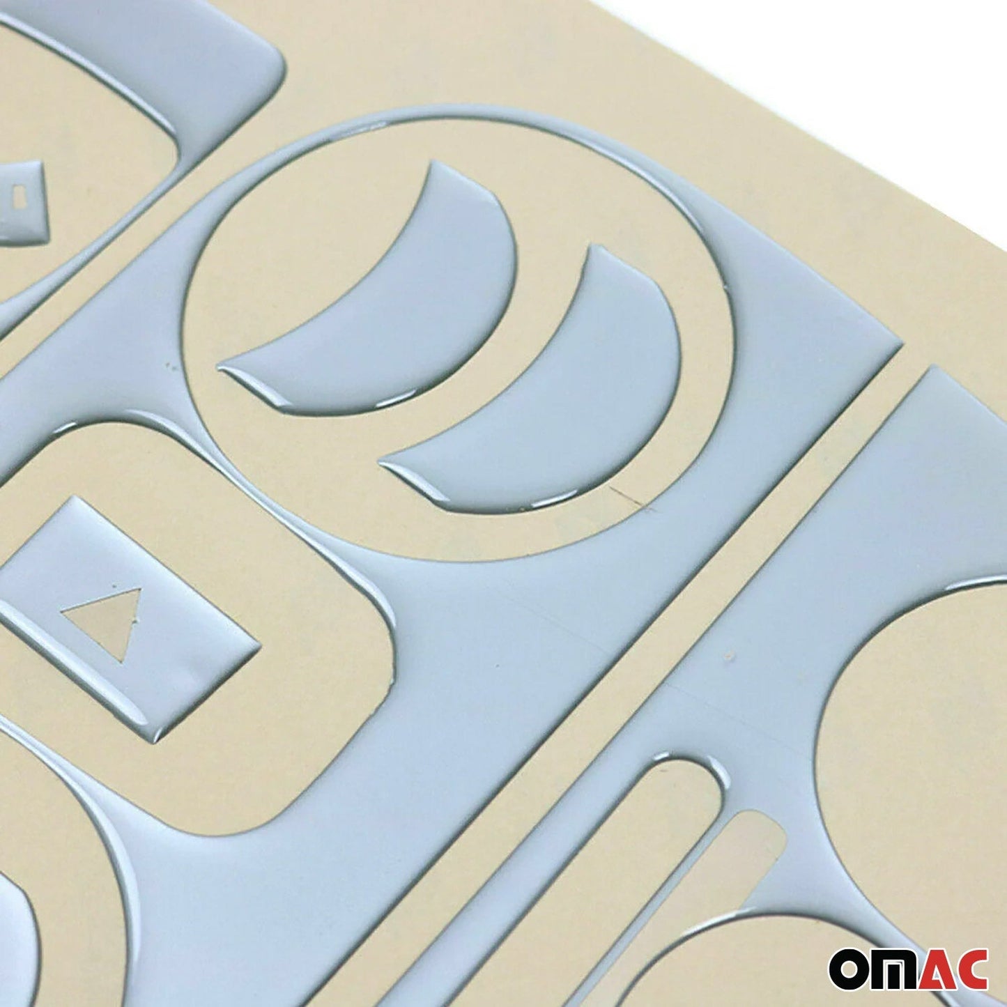 Ornamente interioare cockpit pentru Dacia Logan MCV 2008-2012, aspect aluminiu, 18 piese