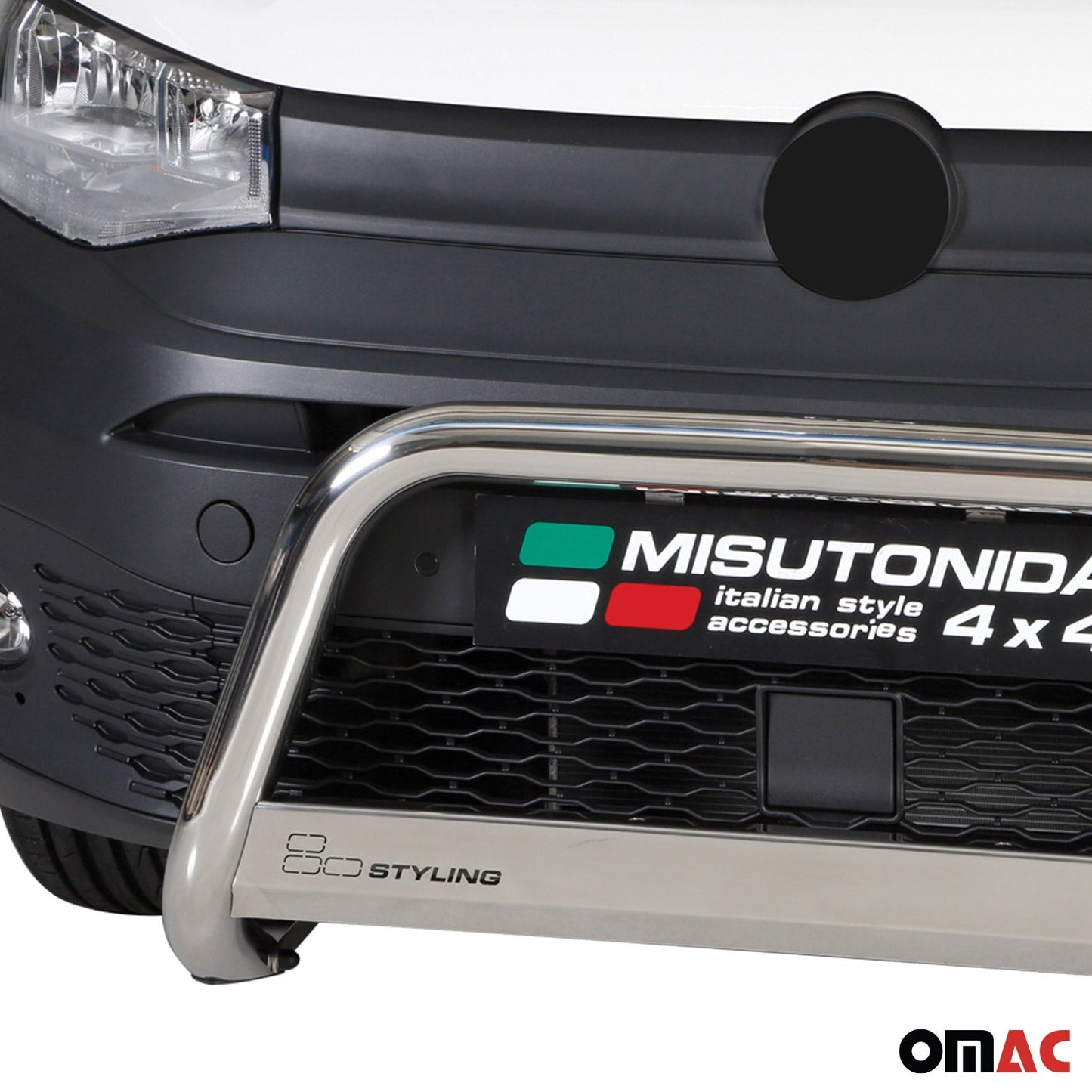 Frontbügel Frontschutzbügel für VW Caddy 2021-2025 ø63mm Stahl Silber Schutz