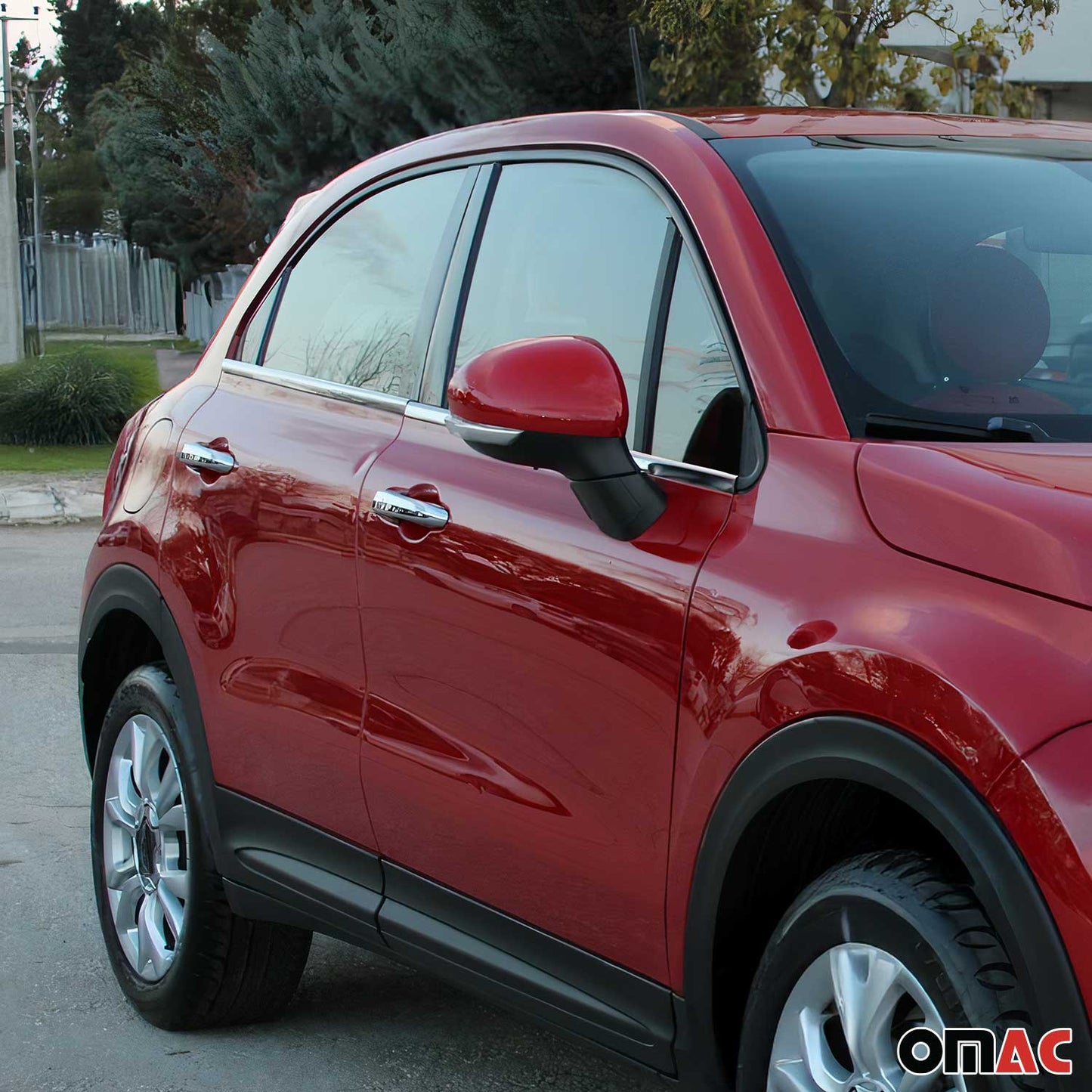 Fensterleisten Zierleisten für Fiat 500X 2014-2025 Edelstahl Chrom 4tlg