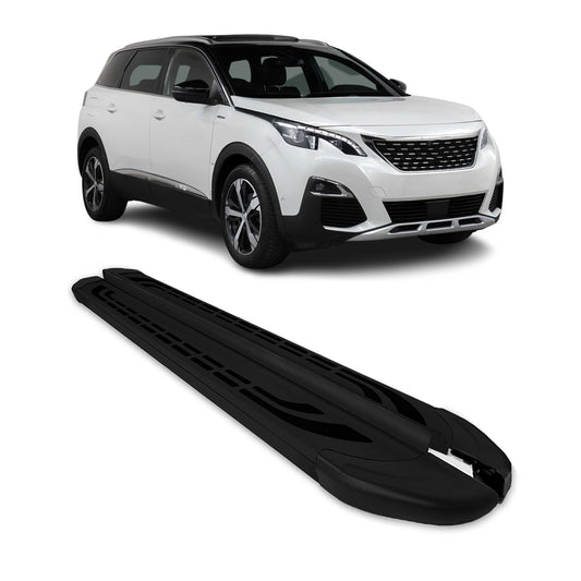 Trittbretter Seitenschweller Seitenbretter für Peugeot 5008 2016-25 Alu Schwarz