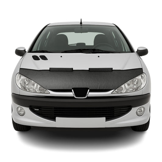 Haubenbra Steinschlagschutz Bonnet Bra für Peugeot 206 1998-2010 Carbon Halb