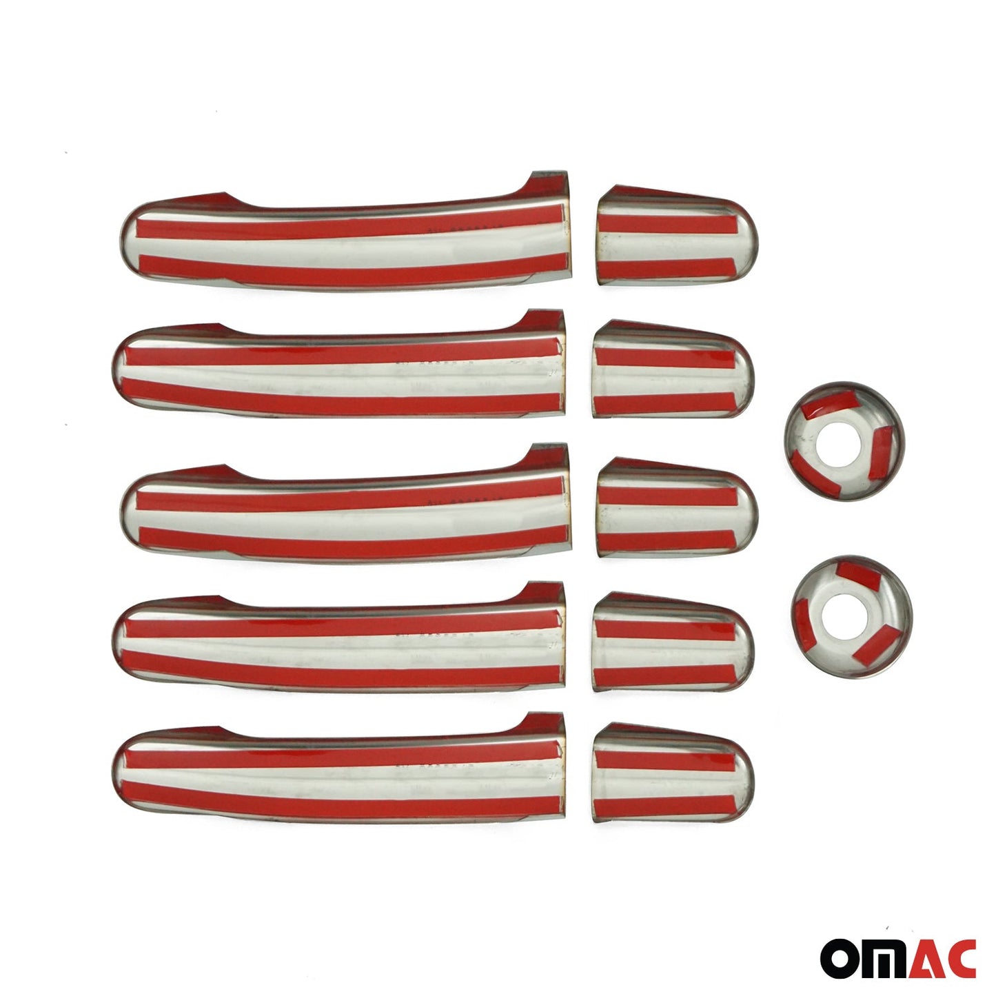 Türgriff Blende Türgriffkappen für Ford Transit 2014-2025 5-Tür Edelstahl 12x