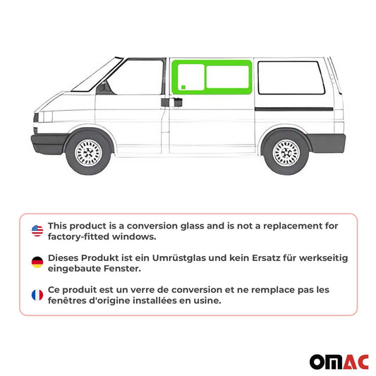 Seitenfenster Schiebefenster für VW T4 Transporter 1990-2003 Vorne Links L1 L2