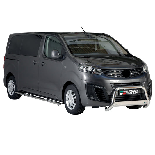 Bară de protecție/buton față pentru Opel Zafira Life 2020-2025, ø63mm, oțel, argintiu