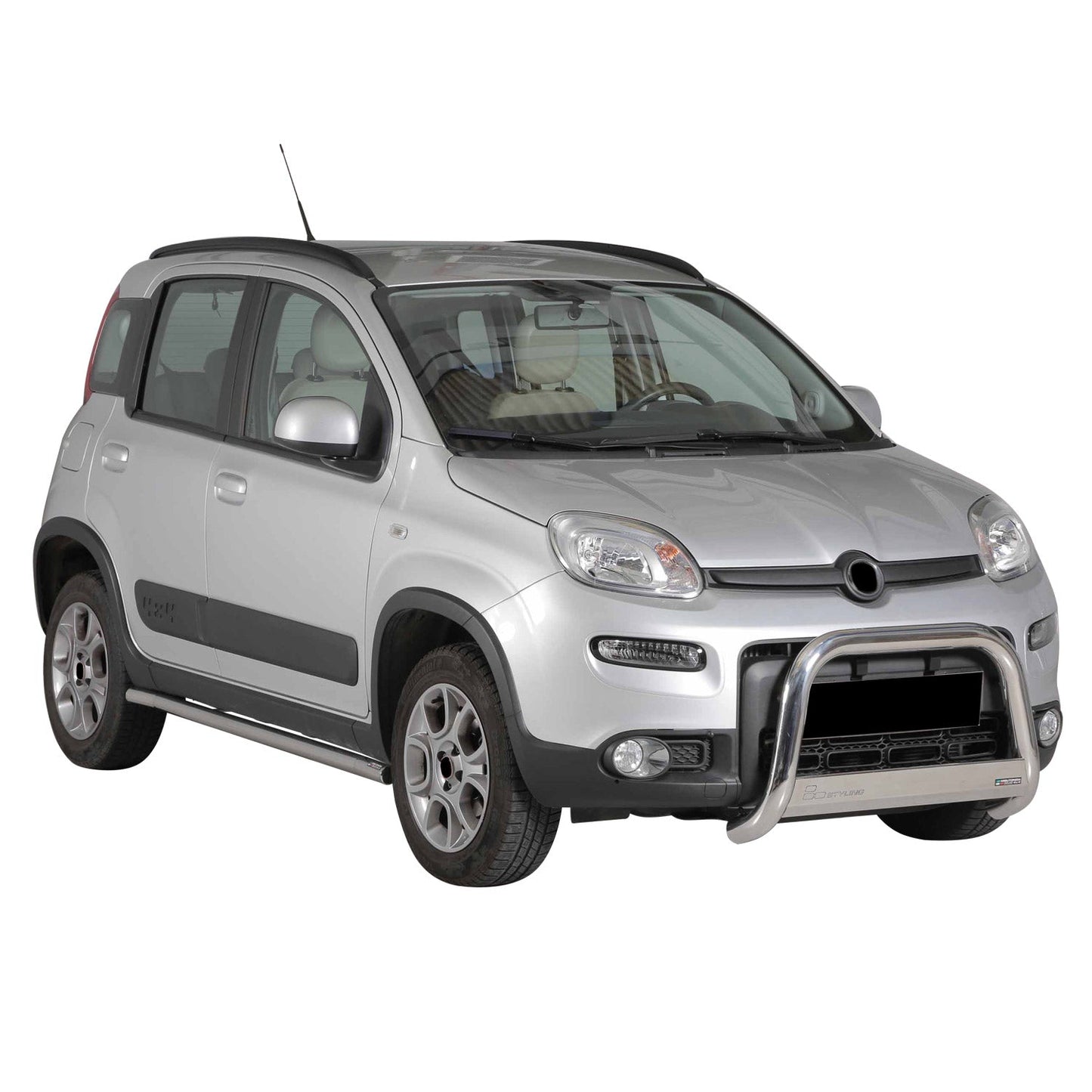Frontbügel Frontschutzbügel für Fiat Panda 4 2012-2022 ø63mm Stahl Silber Schutz