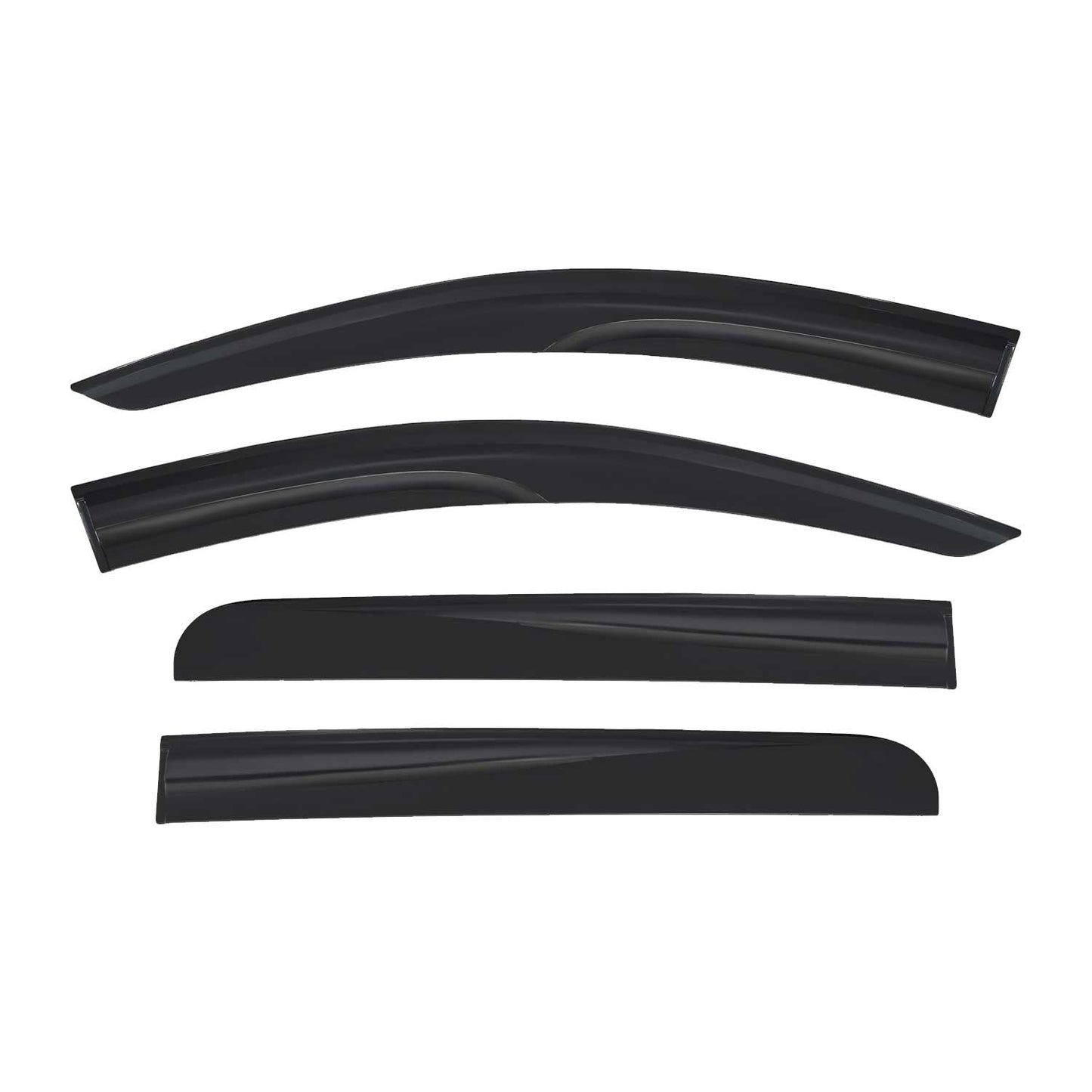 4x Deflectoare de vânt, deflectoare de ploaie pentru Fiat Fullback 2016-2021, acrilice, închise la culoare