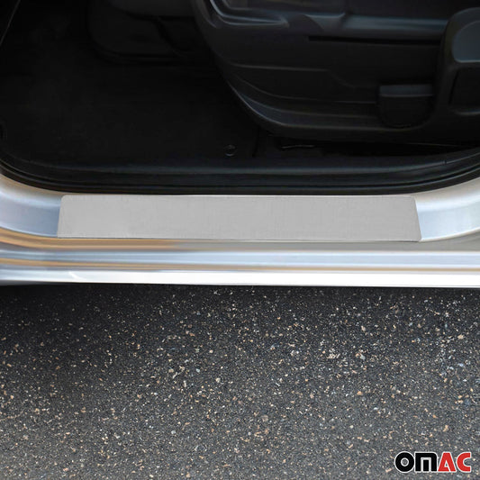 Protecții prag uși pentru Opel Crossland X 2017-2025, oțel inoxidabil, argintiu, 4x
