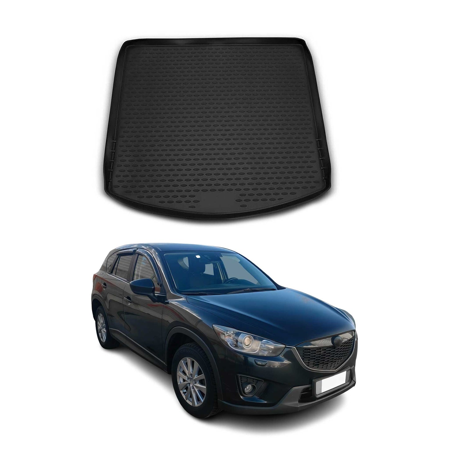 Kofferraummatte Kofferraumwanne für Mazda CX-5 2012-2017 Gummi TPE Schwarz