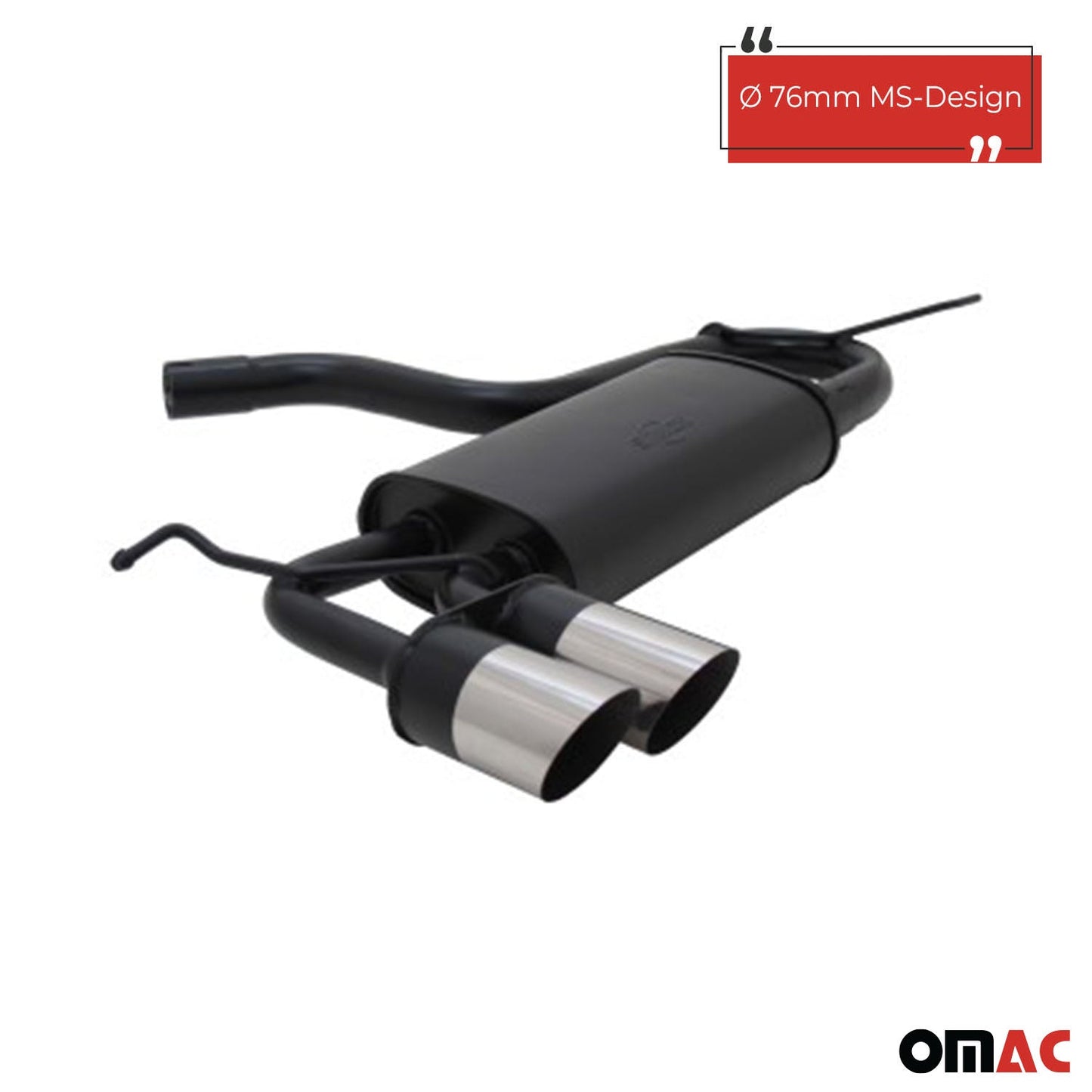 Novus Sportauspuff für Audi A3 VW Golf 5 VW Golf 6 VW Scirocco 2x76mm MS-Design