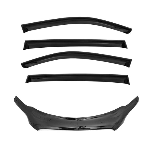 Motorhaube Deflektor Windabweiser Regenabweiser Set für Audi Q7 4L 2006-2015