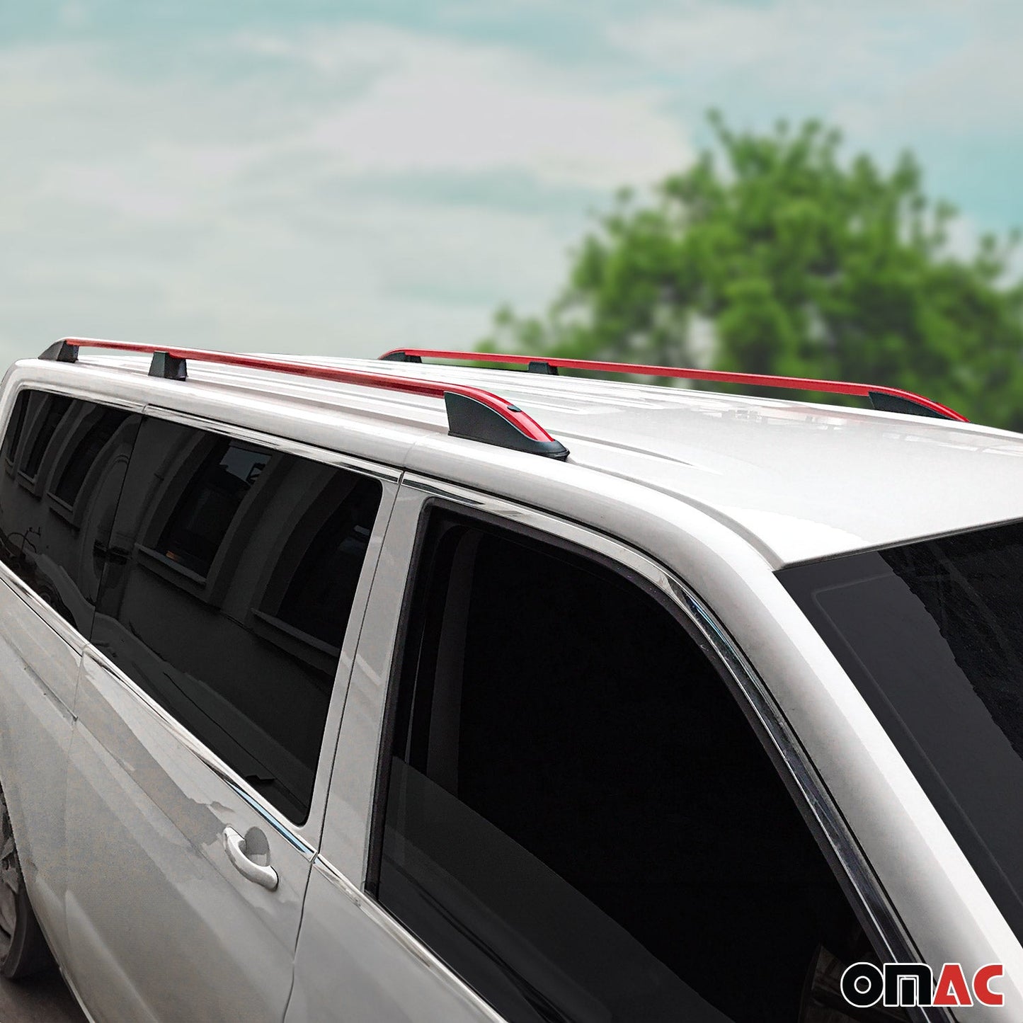 Bare de plafon/portbagaj plafon pentru Mercedes Vito W639 2003-2014 L1 Ampatament scurt Aluminiu Roșu