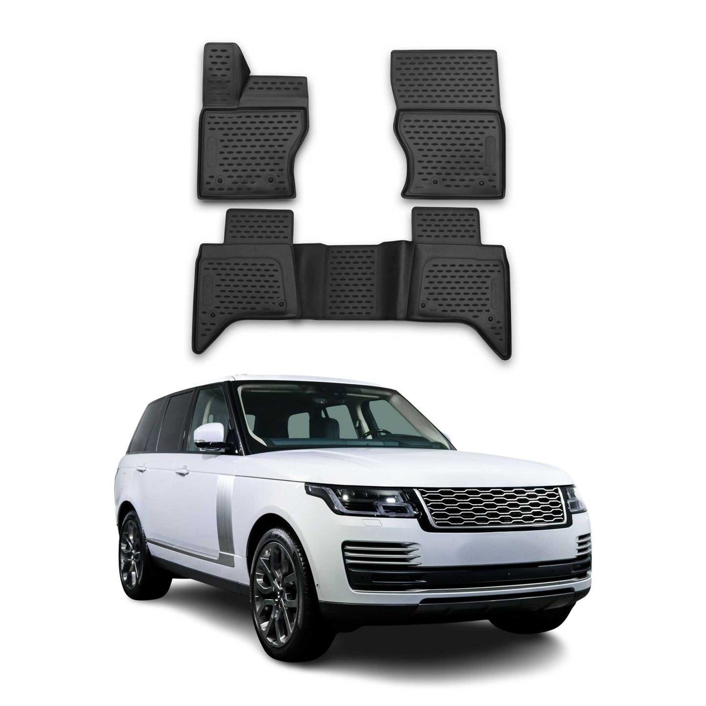 2015-2021 Land Rover Range Rover 4 Fußmatten TPE Schwarz 4 tlg