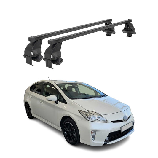 Menabo Dachträger für Toyota Prius + 2012-2015 Pre-FL 50kg Stahl Schwarz 2tlg