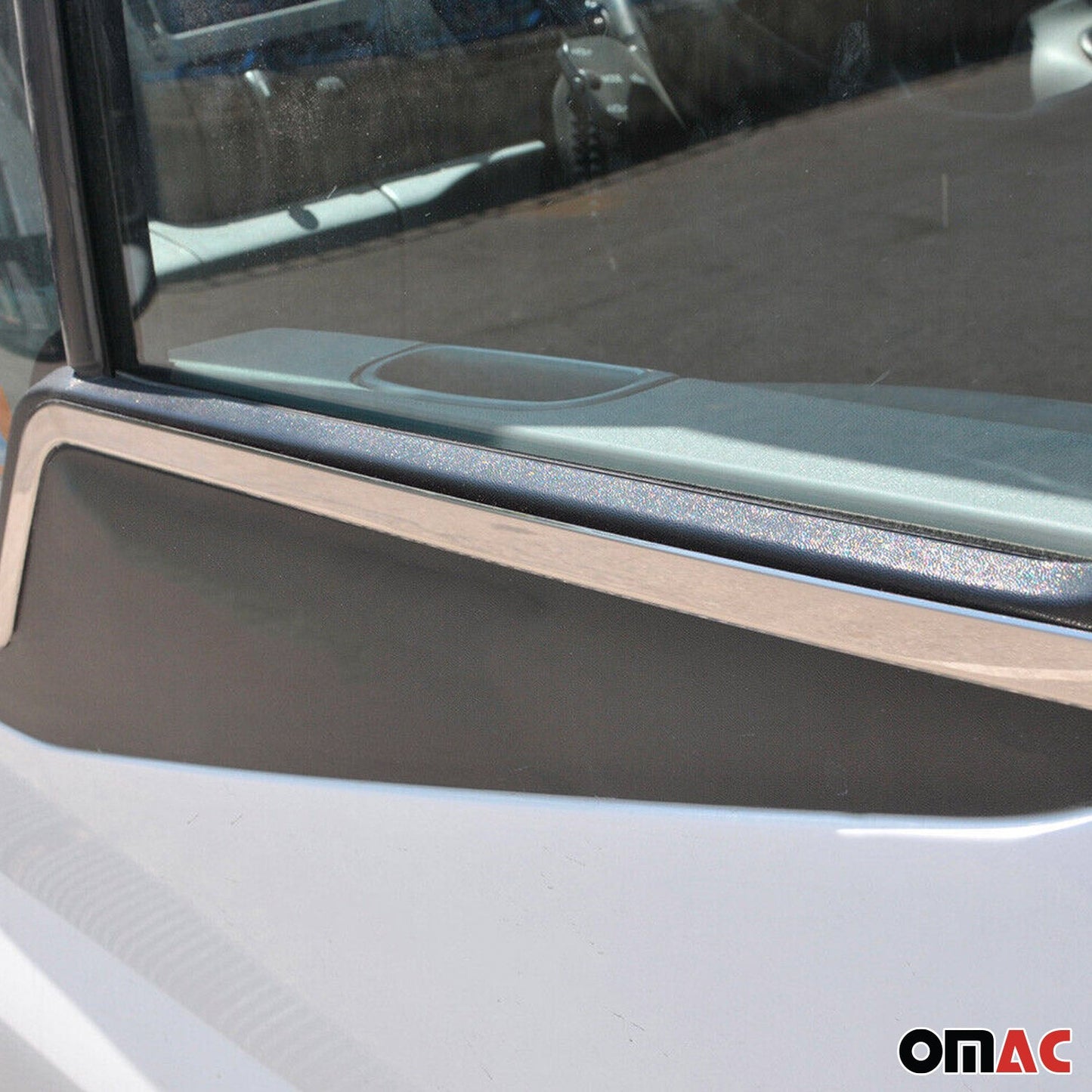 Benzi decorative pentru geamuri Ford Transit 2000-2014, oțel inoxidabil cromat, 2 bucăți