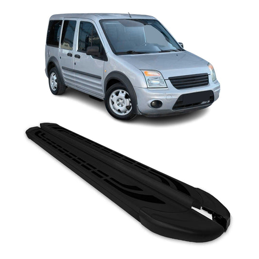 Trittbretter Seitenschweller für Ford Transit Connect 2003-14 Kurzer Alu Schwarz