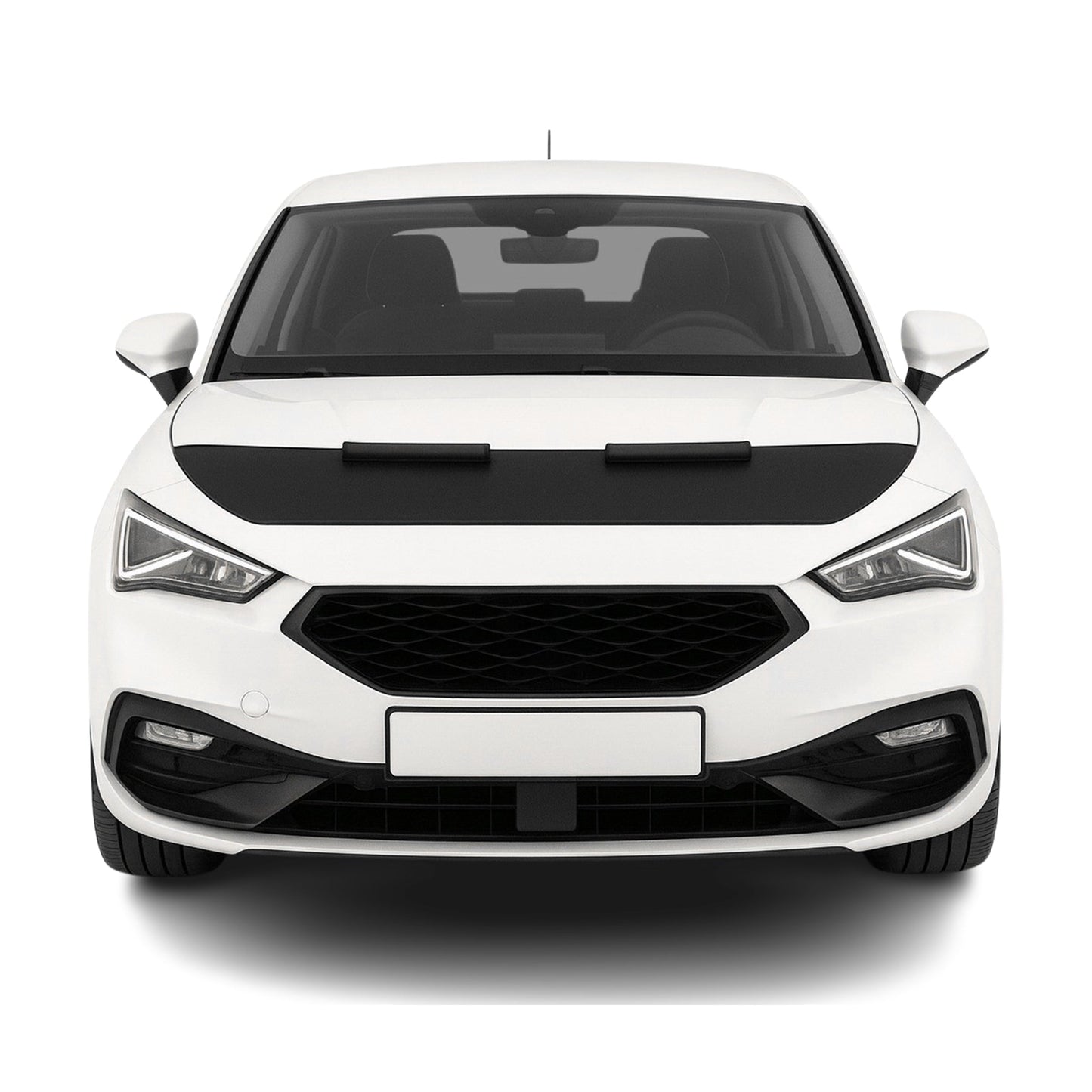 Haubenbra Steinschlagschutz Bonnet Bra für Seat Leon 2020-2025 Schwarz Halb