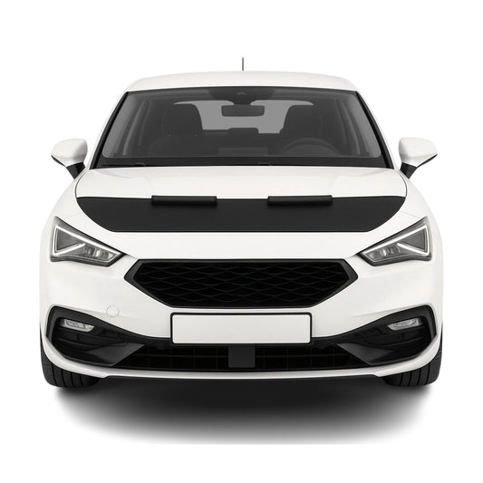 Haubenbra Steinschlagschutz Bonnet Bra für Seat Leon 2020-2025 Schwarz Halb