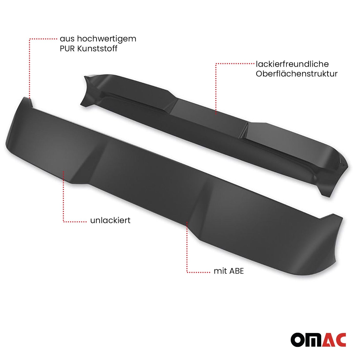 Dachspoiler Heckspoiler für Citroën Jumper 2003-2023 H2 Unlackiert