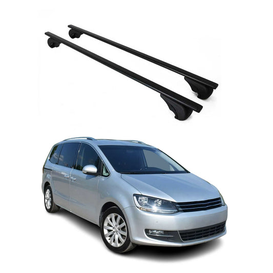 Dachträger Grundtäger für VW Sharan 7N 2010-2022 75kg Metall Schwarz 2 tlg