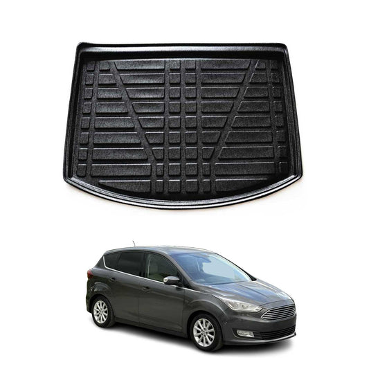 Kofferraumwanne Laderaumwanne für Ford C-Max 2 2010-2019 5tür Gummi TPE Schwarz