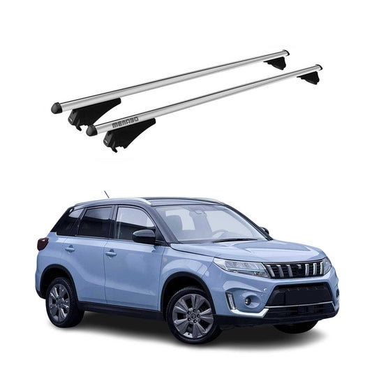 Menabo Dachträger für Suzuki Vitara mk4 2015-2025 75kg Aluminium Silber 2x