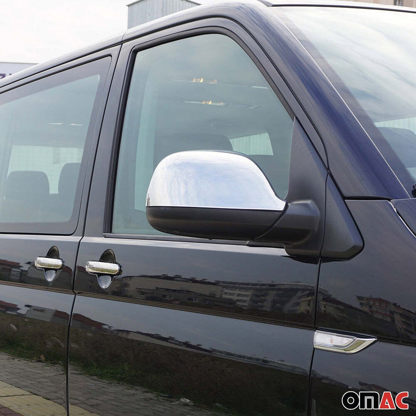 Spiegelkappen Spiegelabdeckung für VW Multivan T5 2009-2015 Chrom ABS Silber