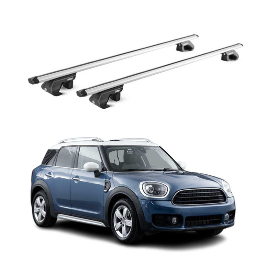 Portbagaj de plafon pentru Mini Countryman F60 2017-2023 90kg aluminiu argintiu 2x ABE