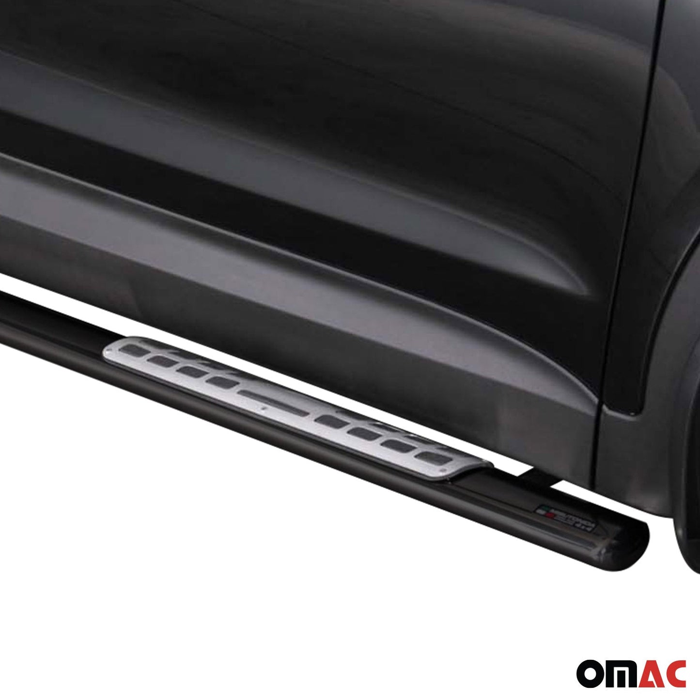 Edelstahl Seitenschweller Schwellerrohre für Hyundai Santa Fe 2012-2015 Schwarz