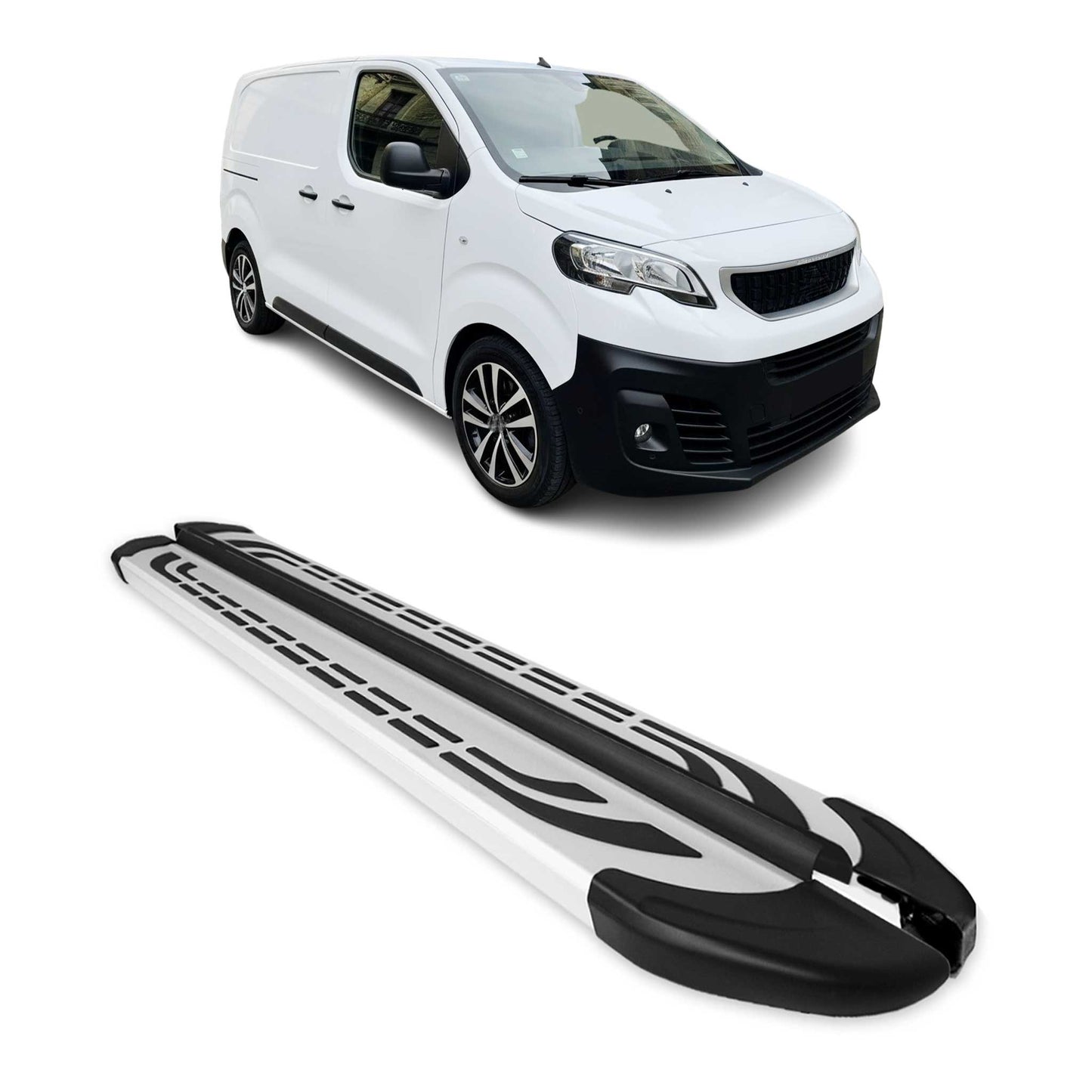 Trittbretter Seitenschweller für Peugeot Expert Traveller 2017-25 Kurzer Alu