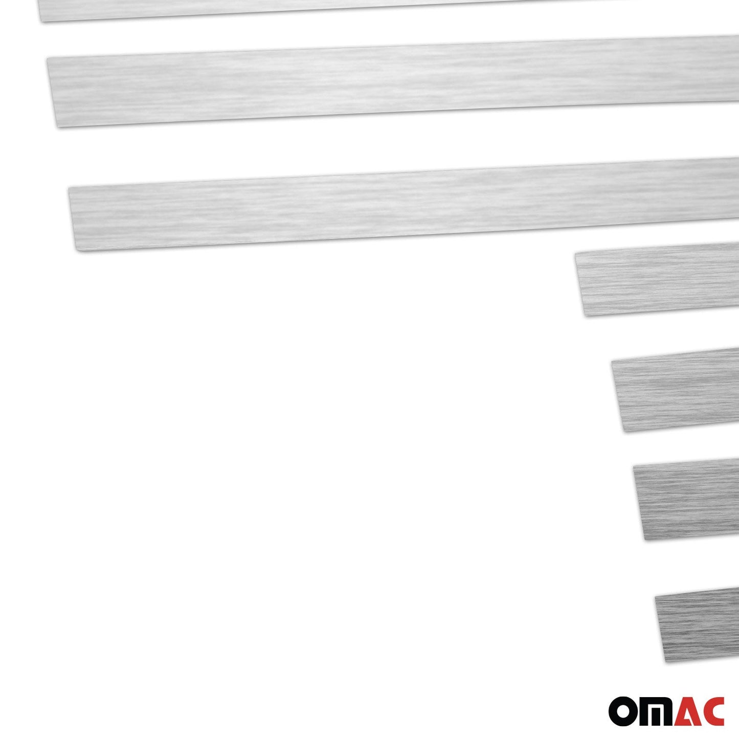 Ornamente prag uși pentru Mercedes Clasa C, crom periat, 8x