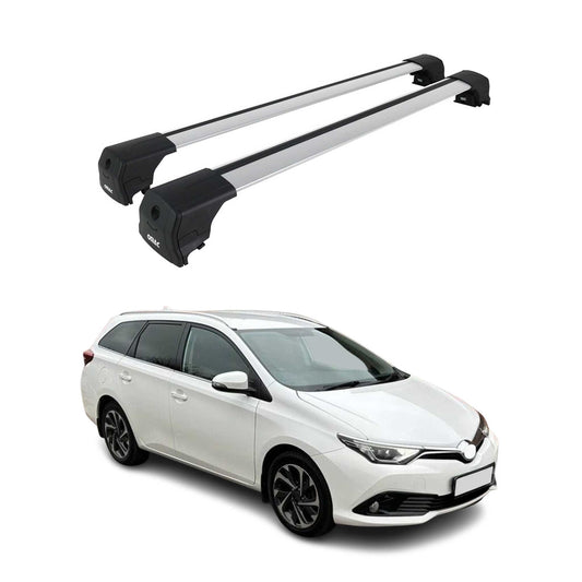 Dachträger Grundtäger für Toyota Auris mk2 Kombi 2012-2018 75kg Alu Silber 2 tlg