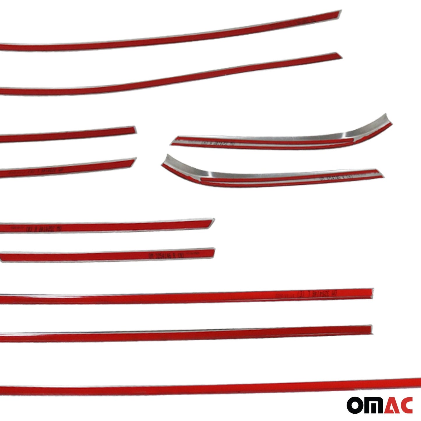 Benzi decorative pentru geamuri pentru Hyundai Bayon 2021-2025, oțel inoxidabil cromat, 14 bucăți