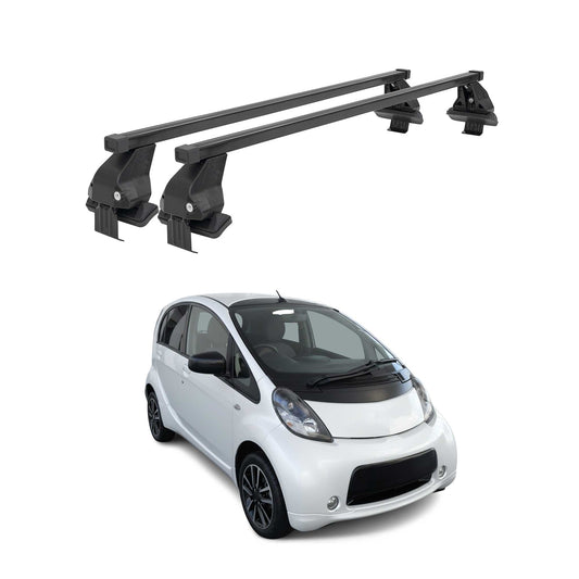 Menabo Dachträger Grundtäger für Citroen C-Zero 2010-2020 50kg Stahl Schwarz 2x