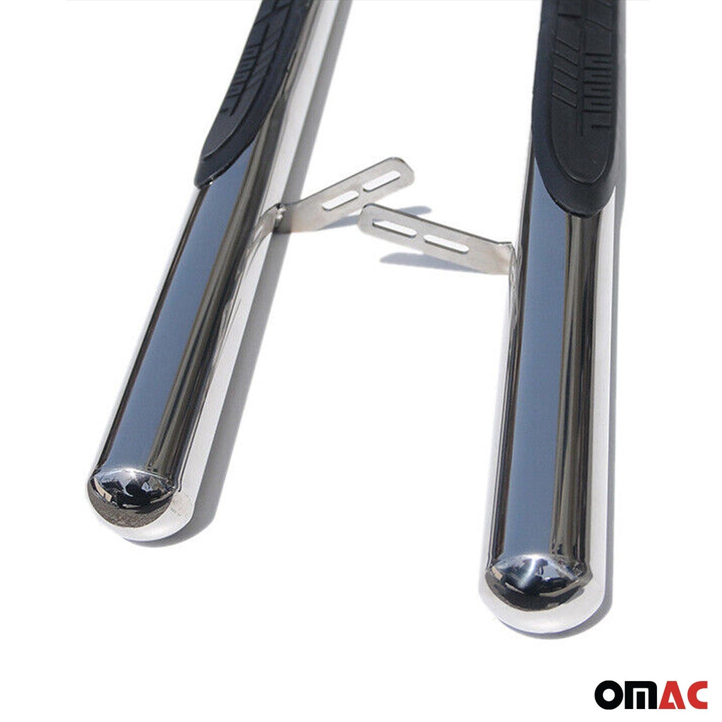 Trepte laterale/scări din oțel inoxidabil pentru Hyundai Santa Fe, oțel inoxidabil argintiu, set de 2 piese