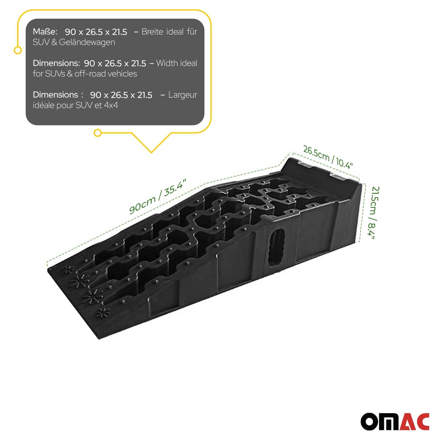 Auffahrrampe Auffahrkeile Stufenkeil für PKW Wohnwagen 5 tonne Autoreifen 2x