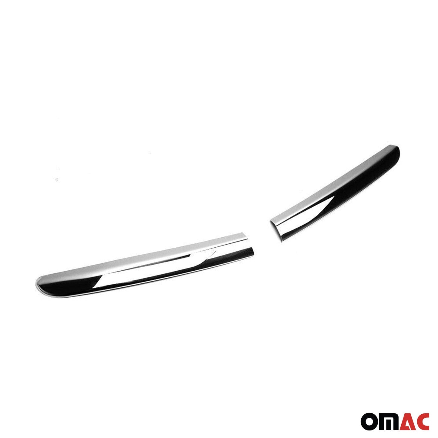 Benzi decorative grilă radiator pentru Peugeot 307 2001-2005, oțel inoxidabil, argintiu, 2 bucăți