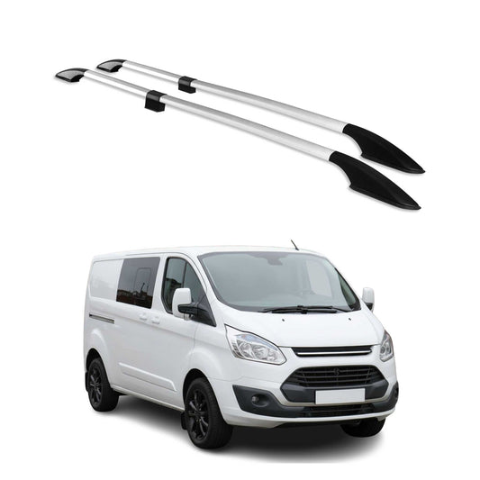 Dachreling für Ford Transit Tourneo Custom 2012-2024 L2 Langer Alu Grau