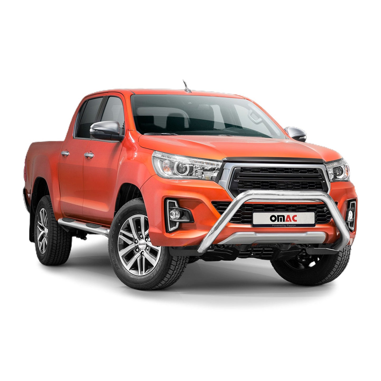 Bară de protecție/buton față pentru Toyota Hilux 2018-2022, omologată ABE, oțel inoxidabil, argintiu