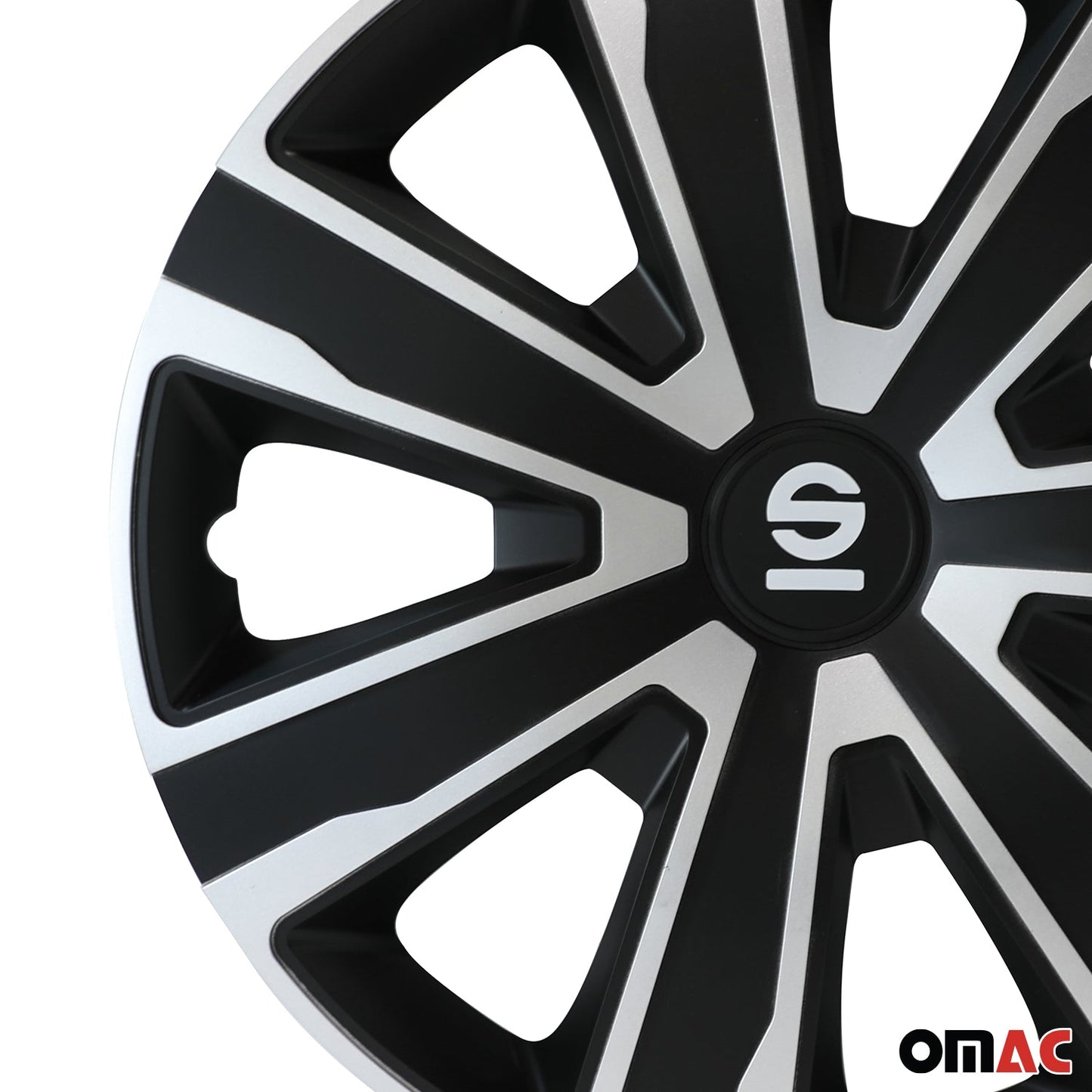 Radkappen Radzierblenden Sparco Palermo 15" Zoll Auto Abdeckung Set Schwarz 4x